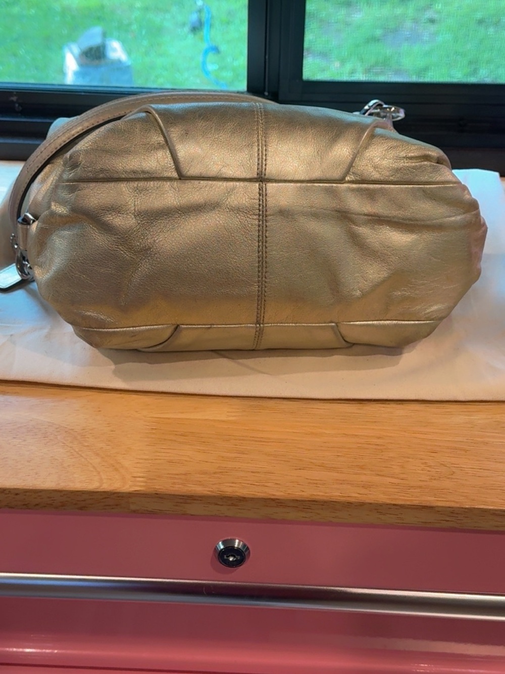 Coach Metallic Gold Coach Brook hobo bag in good condition - Picture 3 of 3